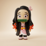 Nezuko Kamado Estilo Ganchillo — Fan Art 3D