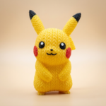 Pikachu Estilo Ganchillo — Fan Art 3D