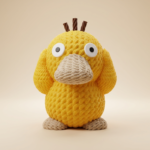 Psyduck Estilo Ganchillo — Fan Art 3D