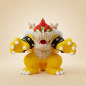 Bowser Estilo Ganchillo — Fan Art 3D