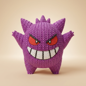 Gengar Estilo Ganchillo — Fan Art 3D