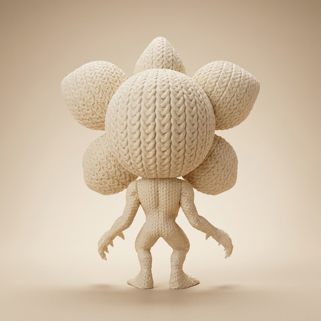 Demogorgon Estilo Ganchillo — Fan Art 3D - Imagen 2
