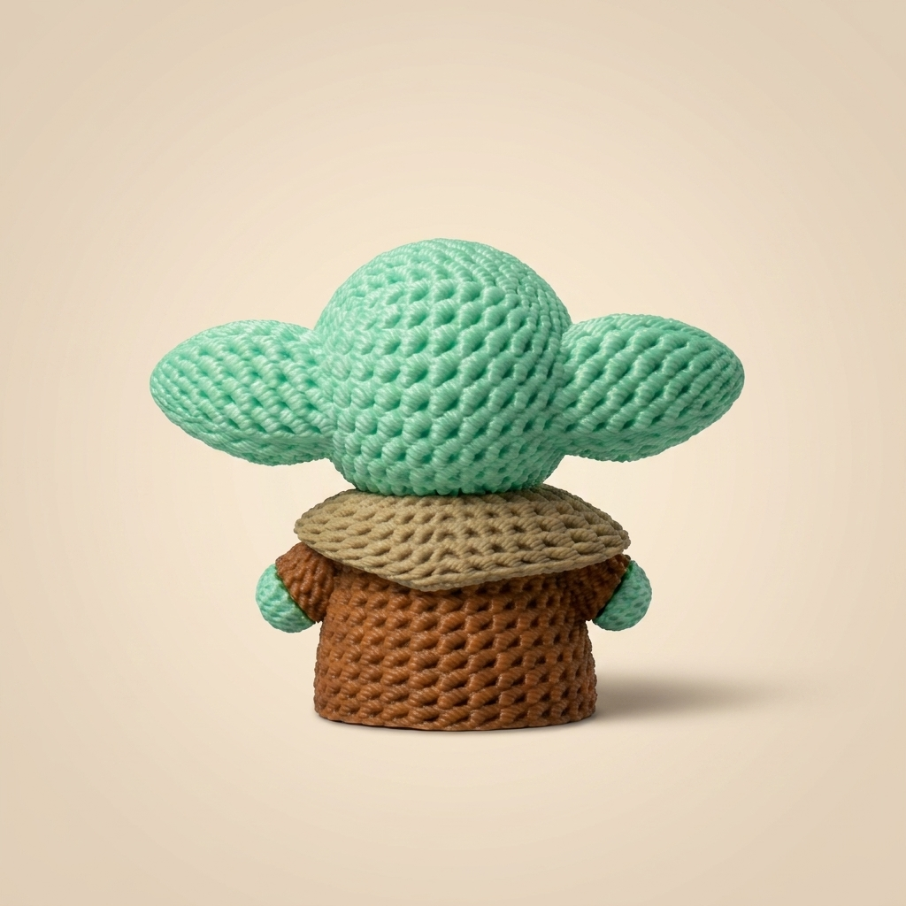 Grogu Estilo Ganchillo — Fan Art 3D - Imagen 2